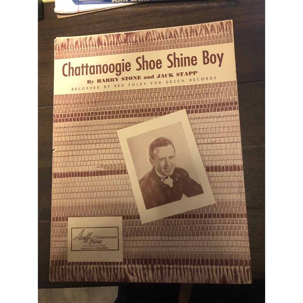 Vintage Sheet Music Chattanoogie Shoe Shine Boy Red Foley